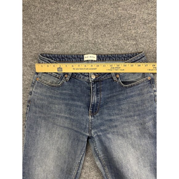 Dish Denim Jeans Womens Medium Blue Mid Rise Straight & Narrow Stretch Skinny - Picture 3 of 9